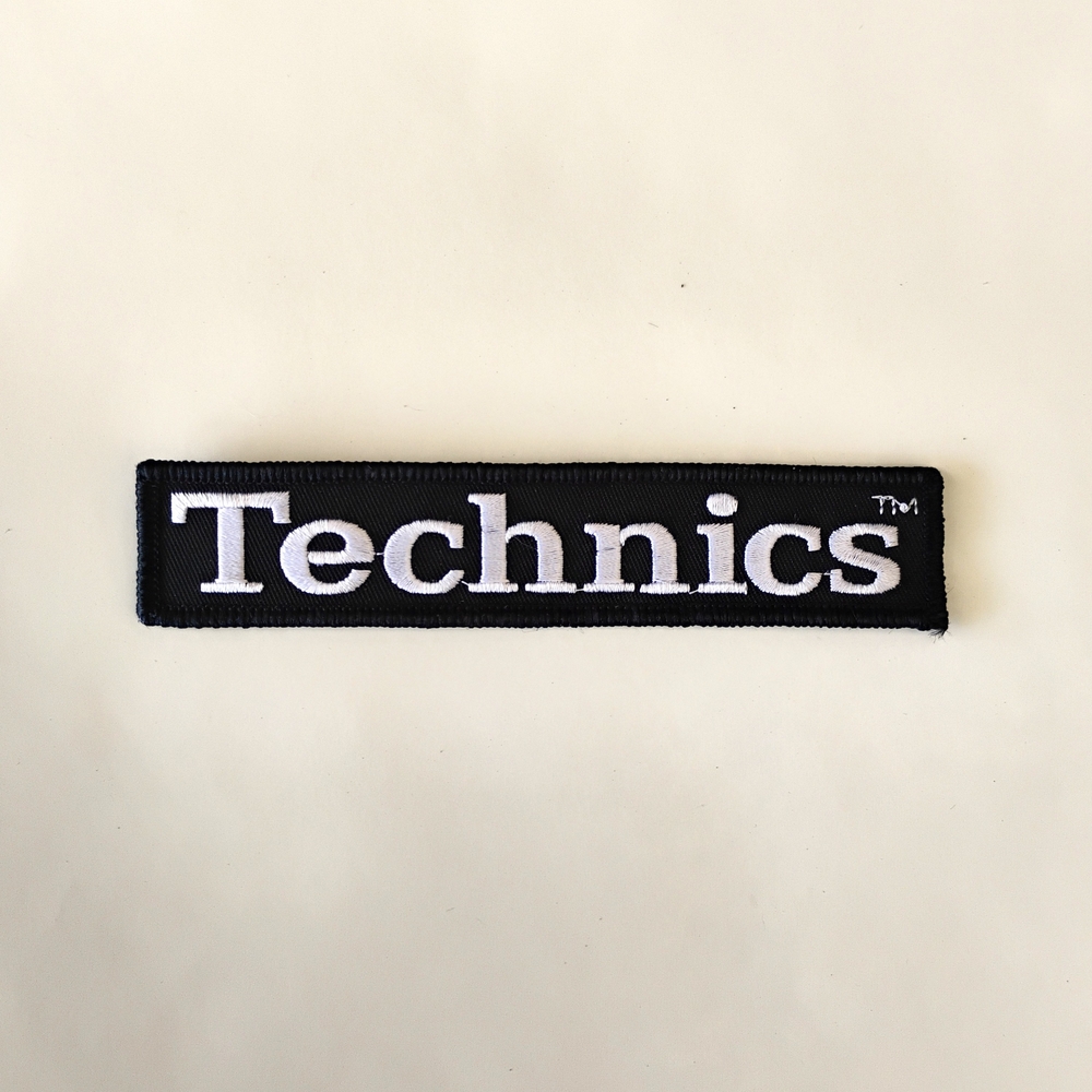 Technics Iron on Patch Hip Hop Classic Logo DJ Turntable  B Boy Embroidered 1200